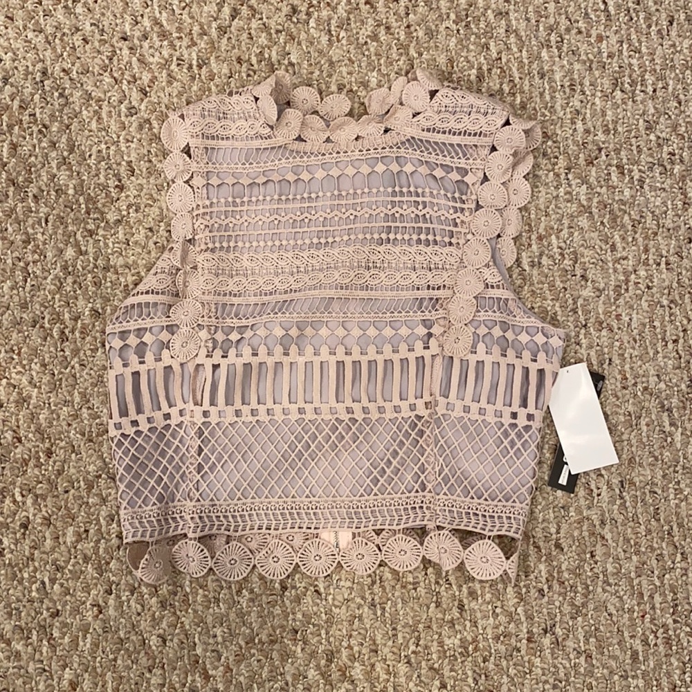 Cute embroidery style crop top